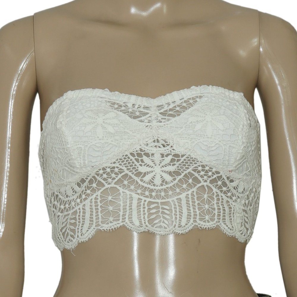 Free People Fp One Lumi Bandeau Ivory Strapless Top XS NWD - Picture 6 of 8
